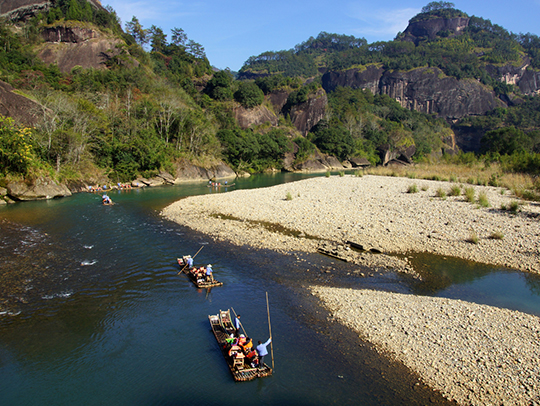 九曲溪竹筏漂流
